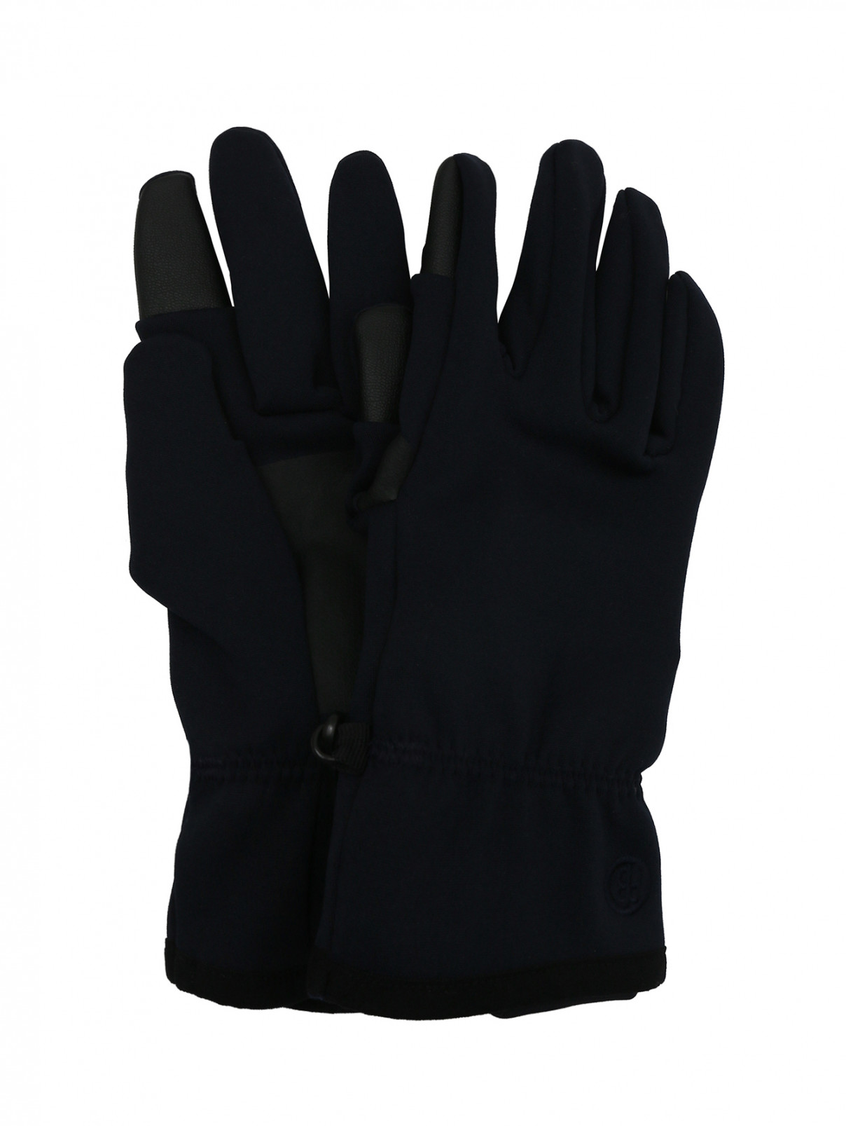 Однотонные перчатки со вставками Poivre Blanc  –  Общий вид  – Цвет:  Синий