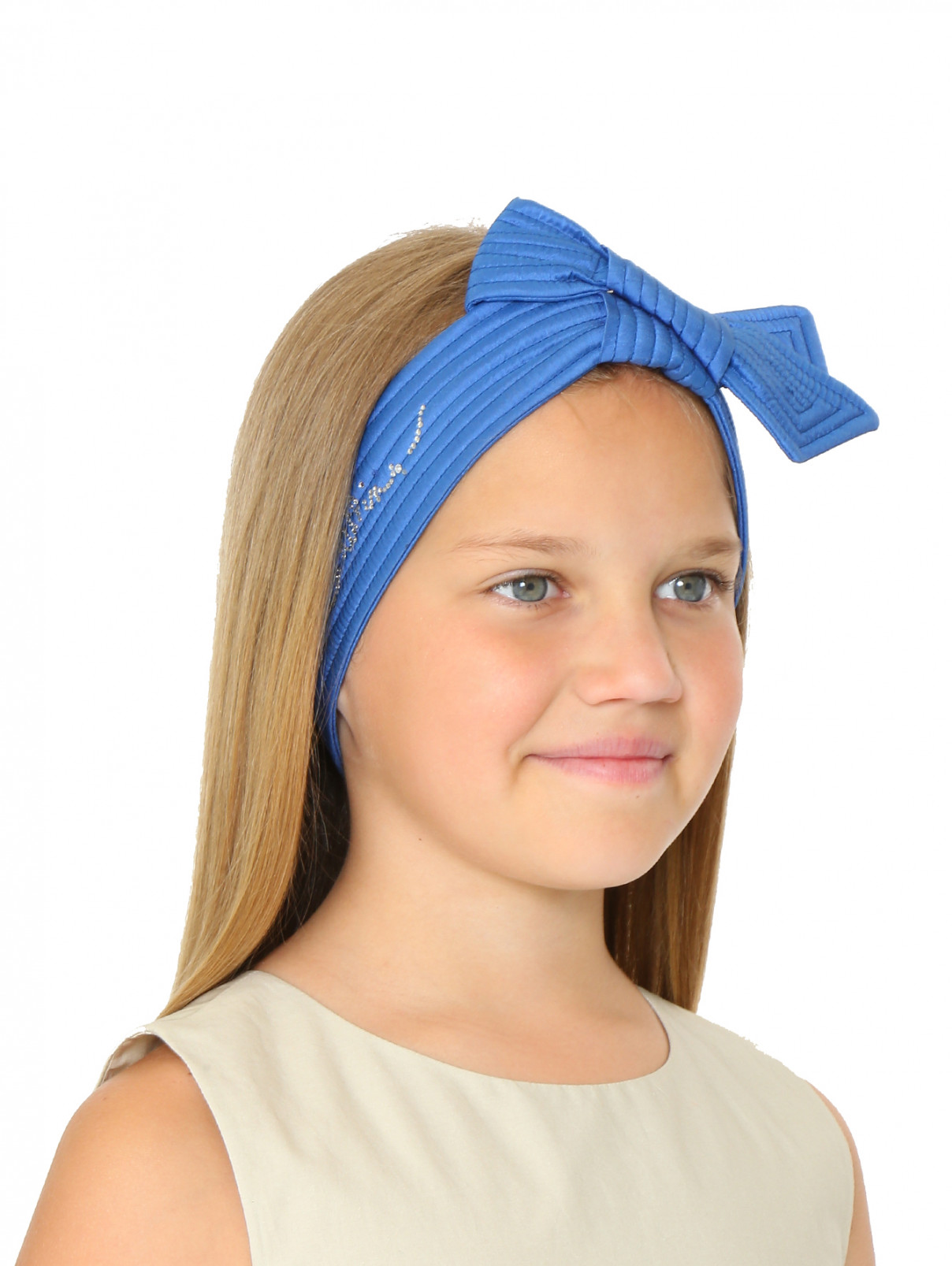 Повязка для волос с декором "бант" I Pinco Pallino  –  Модель Общий вид  – Цвет:  Синий