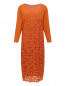 Платье-миди со вставкой из кружева Marina Rinaldi  –  Общий вид