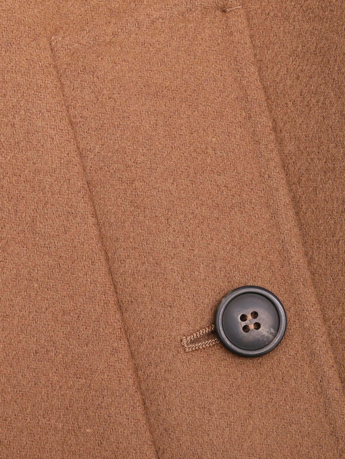 Пальто из смешанной шерсти с поясом Weekend Max Mara  –  Деталь  – Цвет:  Коричневый