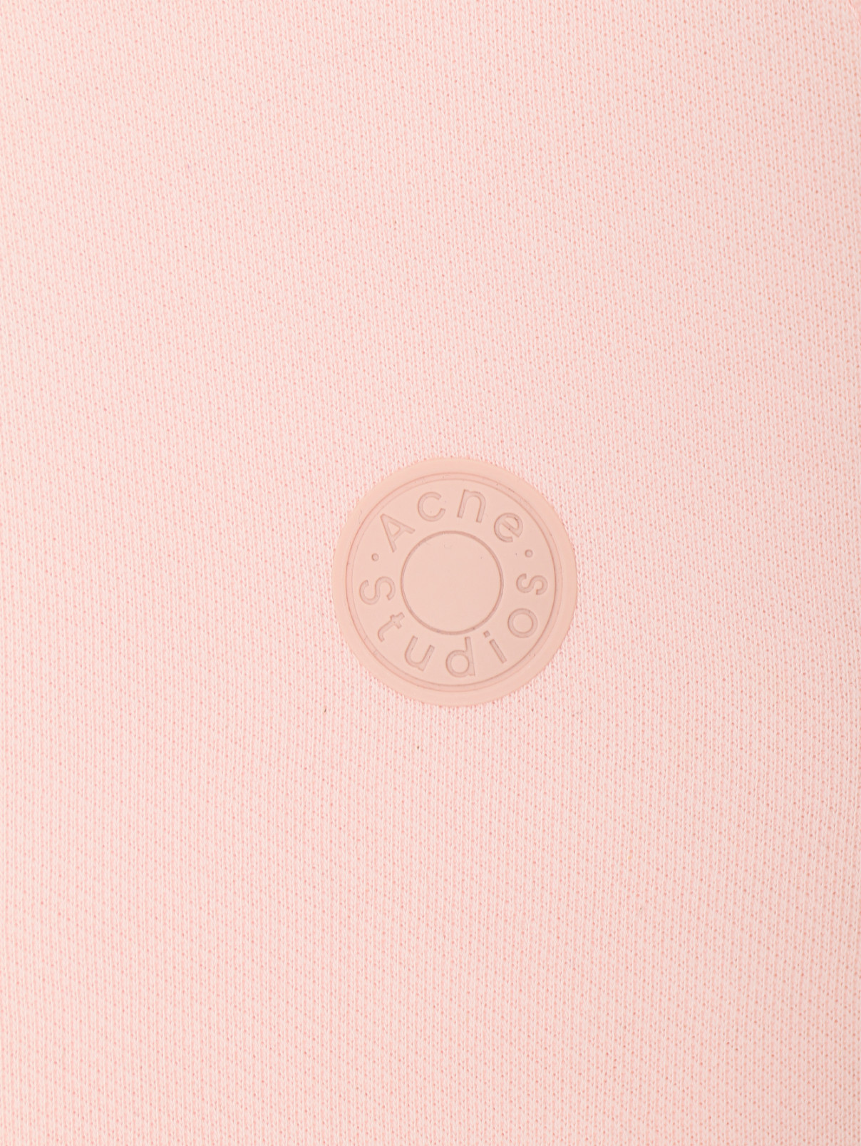 Толстовка из хлопка с логотипом ACNE STUDIOS  –  Деталь  – Цвет:  Розовый