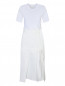 Платье прямого кроя из смешанного хлопка с короткими рукавами 3.1 Phillip Lim  –  Общий вид