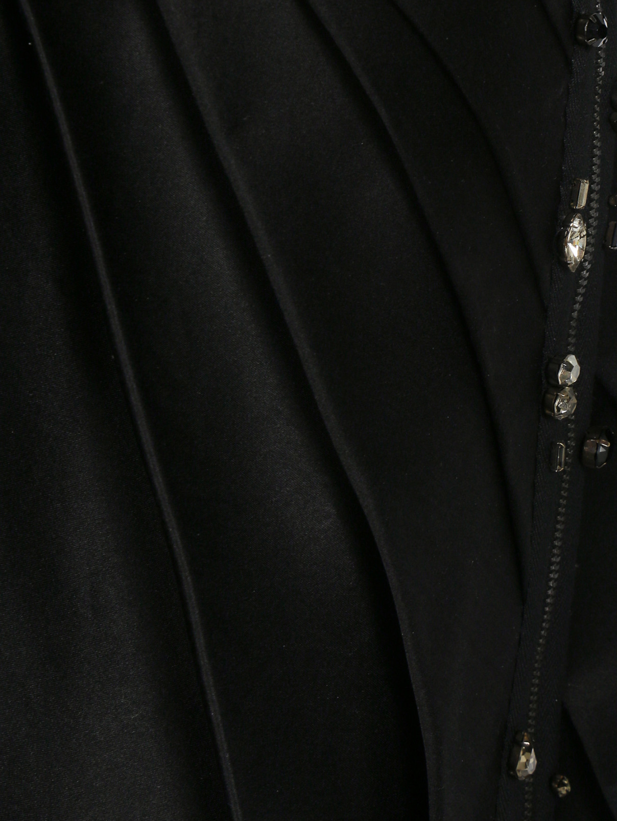 Платье из шелка декорированное кристаллами Lanvin  –  Деталь1  – Цвет:  Черный