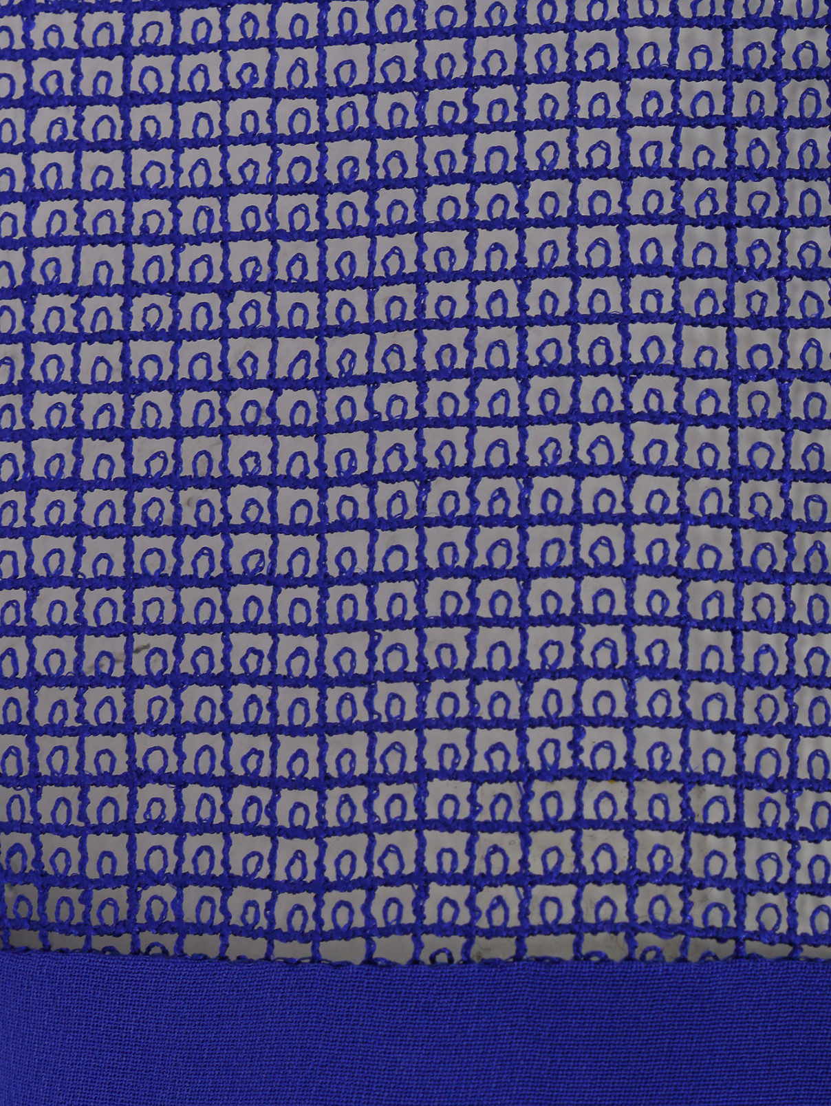 Туника асимметричного кроя с контрастной отделкой Akris  –  Деталь  – Цвет:  Синий