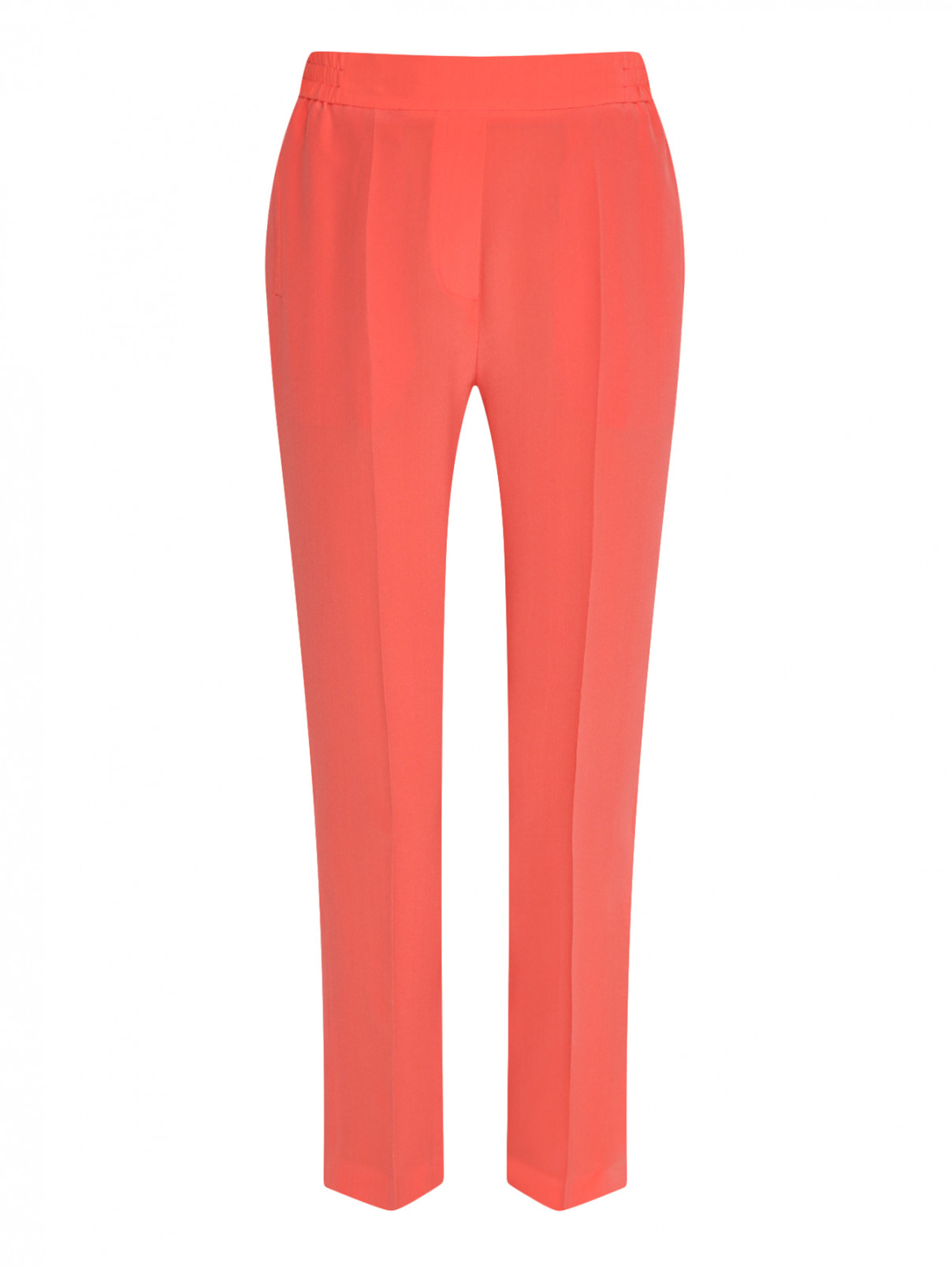 Укороченные брюки на резинке из шелка Etro  –  Общий вид  – Цвет:  Красный