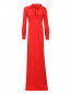 Платье-макси с длинными рукавами и декором Moschino  –  Общий вид