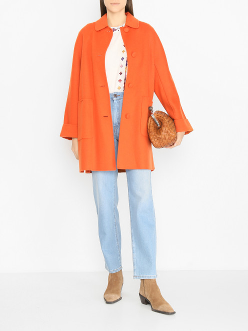 Пальто из шерсти с накладными карманами Weekend Max Mara - МодельОбщийВид