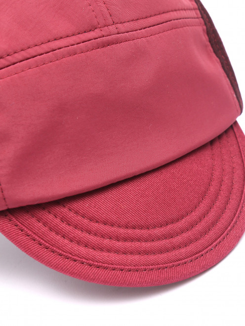 Комбинированная кепка из текстиля  - Деталь