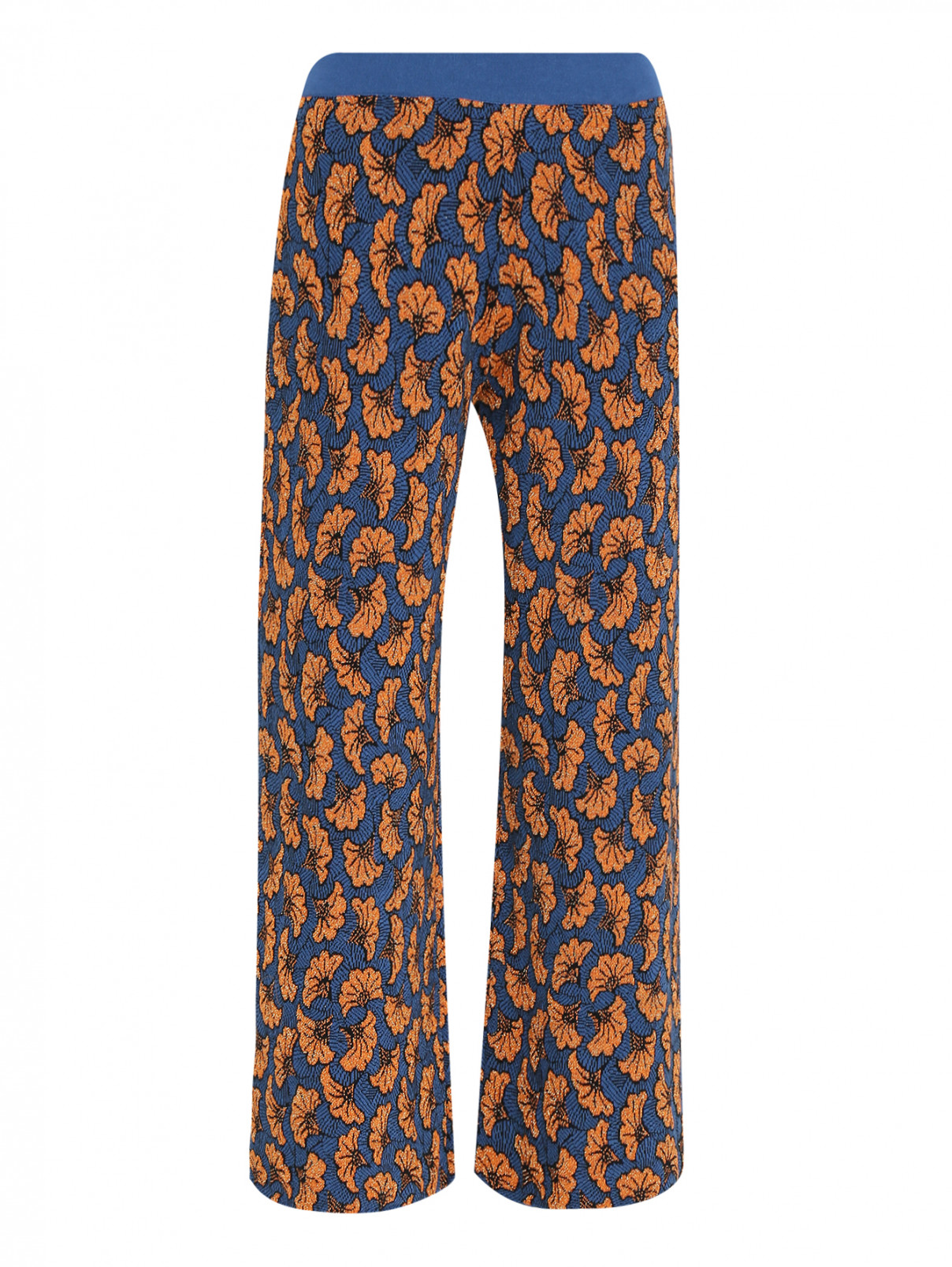 Трикотажные брюки с узором Weekend Max Mara  –  Общий вид  – Цвет:  Узор