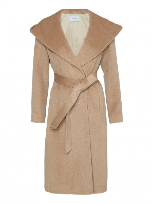 Пальто из смешанной шерсти с капюшоном - Общий вид