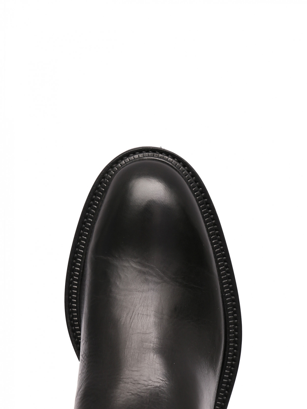 Ботинки из кожи с резинкой Paul Smith  –  Обтравка3  – Цвет:  Черный