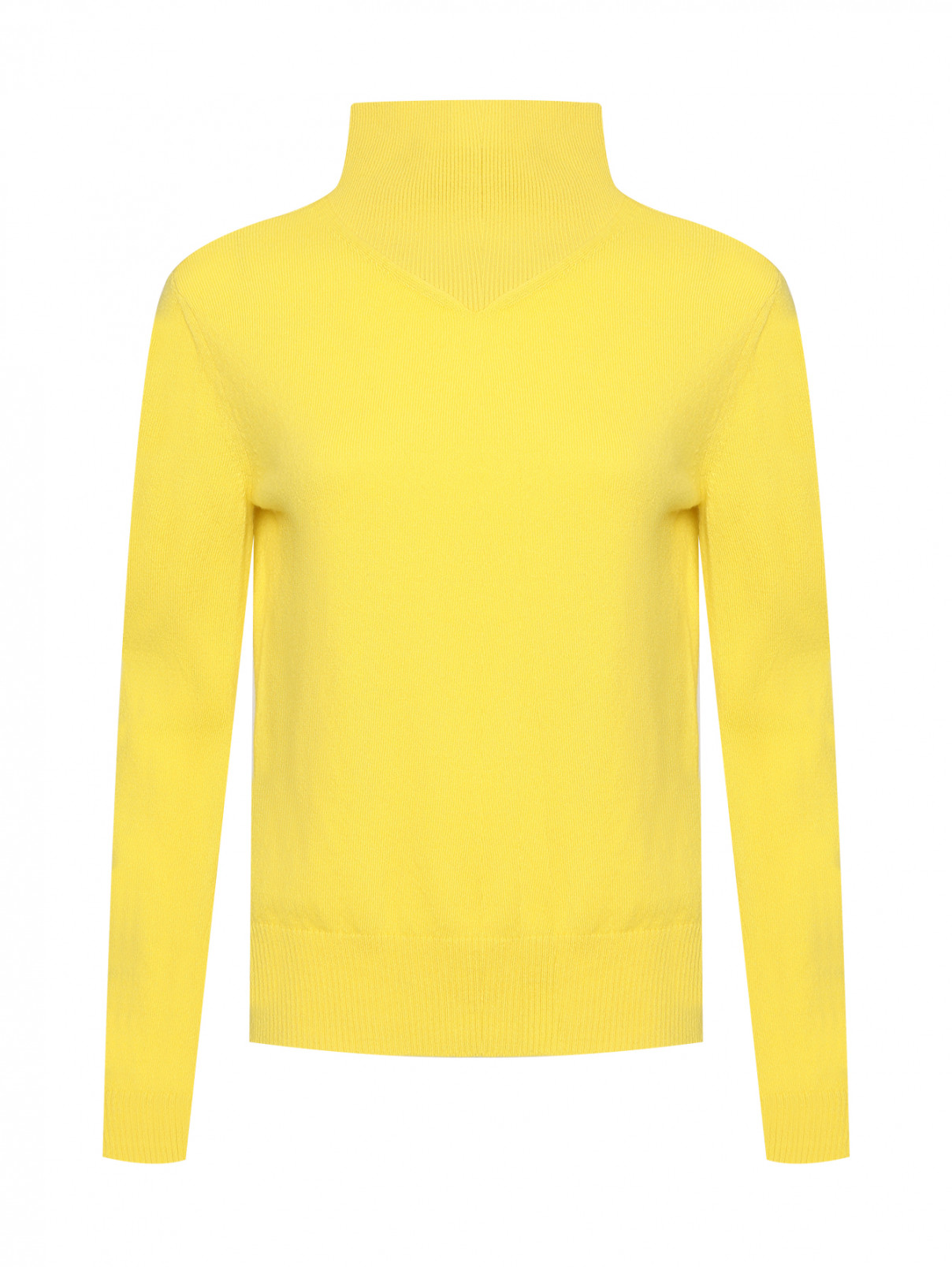 Базовый свитер из шерсти Max&Co  –  Общий вид  – Цвет:  Желтый