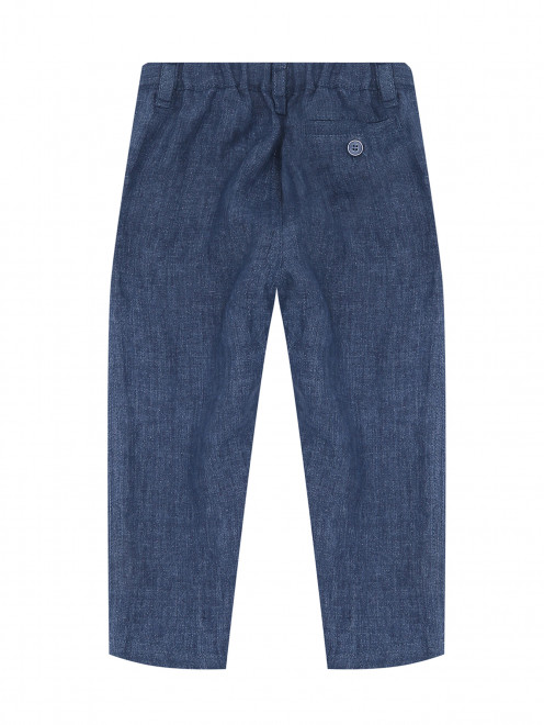 Однотонные брюки изо льна с карманами Il Gufo - Обтравка1
