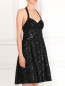 Платье из смешанного хлопка с узором Moschino  –  Модель Верх-Низ