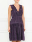 Платье из шелка с драпировкой Alberta Ferretti  –  Модель Верх-Низ