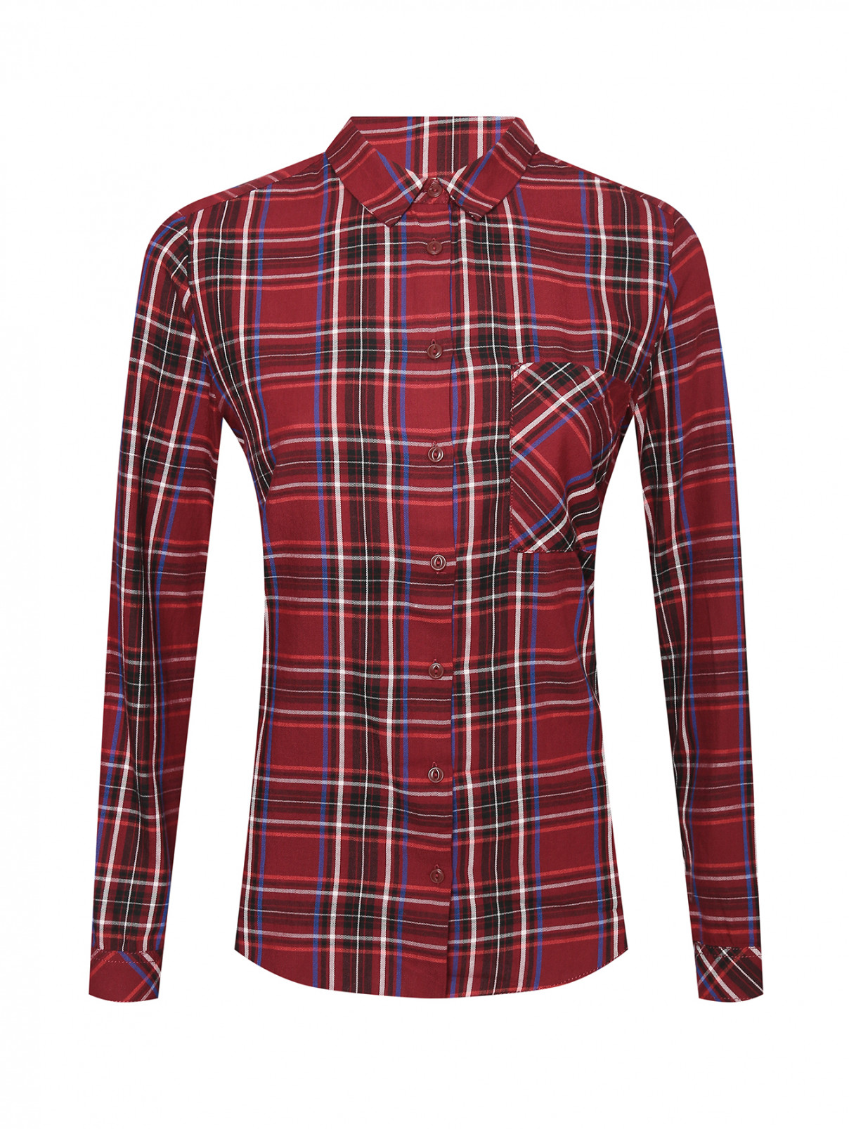 Рубашка из хлопка с узором на пуговицах Q/S Designe by  –  Общий вид  – Цвет:  Узор