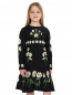 Платье с рюшами и цветочным принтом Dolce & Gabbana  –  Модель Верх-Низ