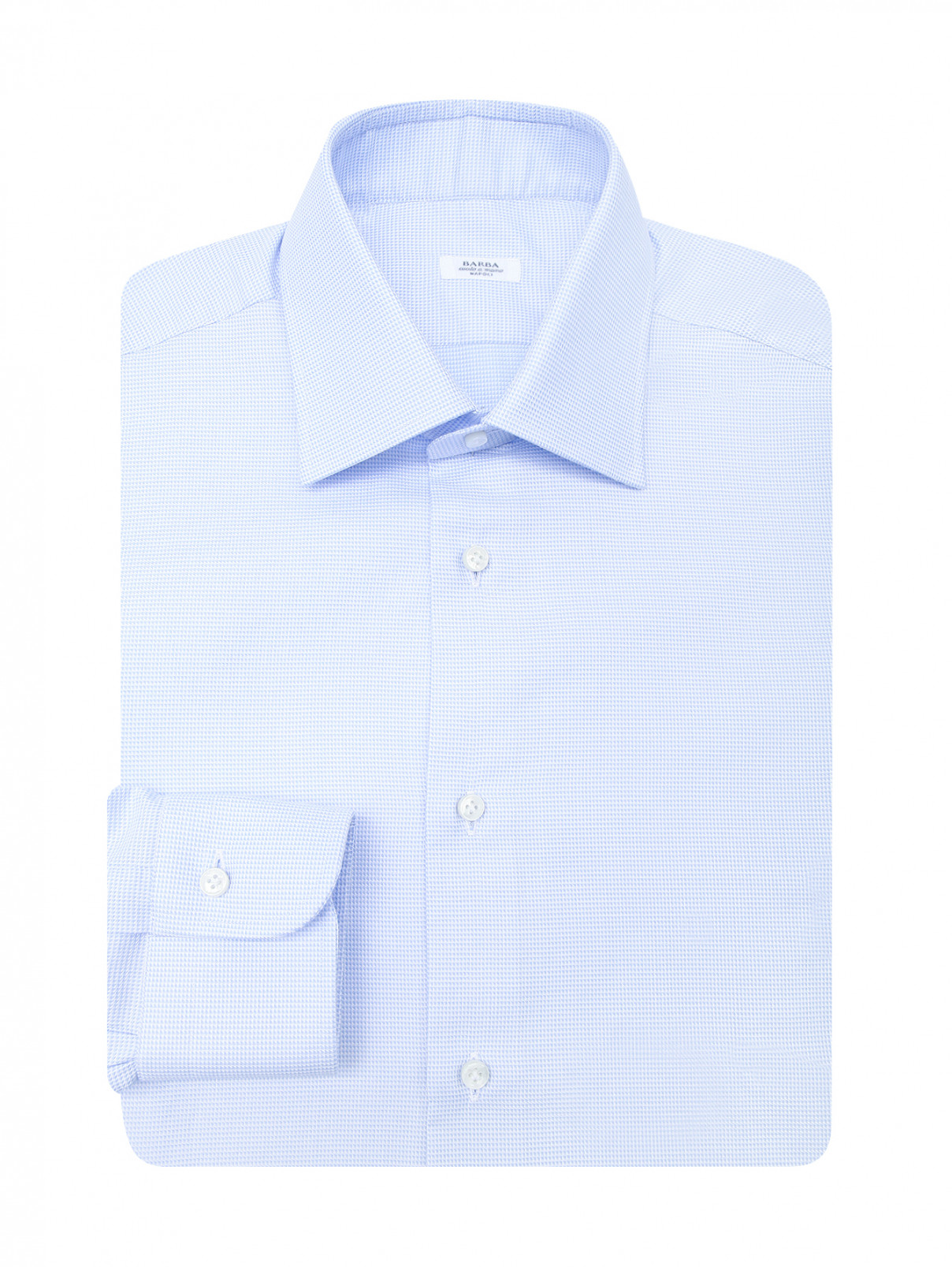 Классическая рубашка из хлопка Barba Napoli  –  Общий вид  – Цвет:  Синий