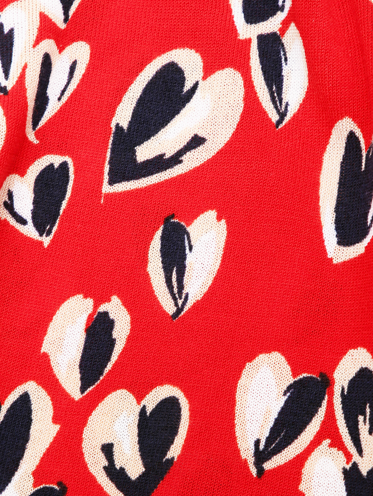 Джемпер из трикотажа с узором Persona by Marina Rinaldi  –  Деталь1  – Цвет:  Красный