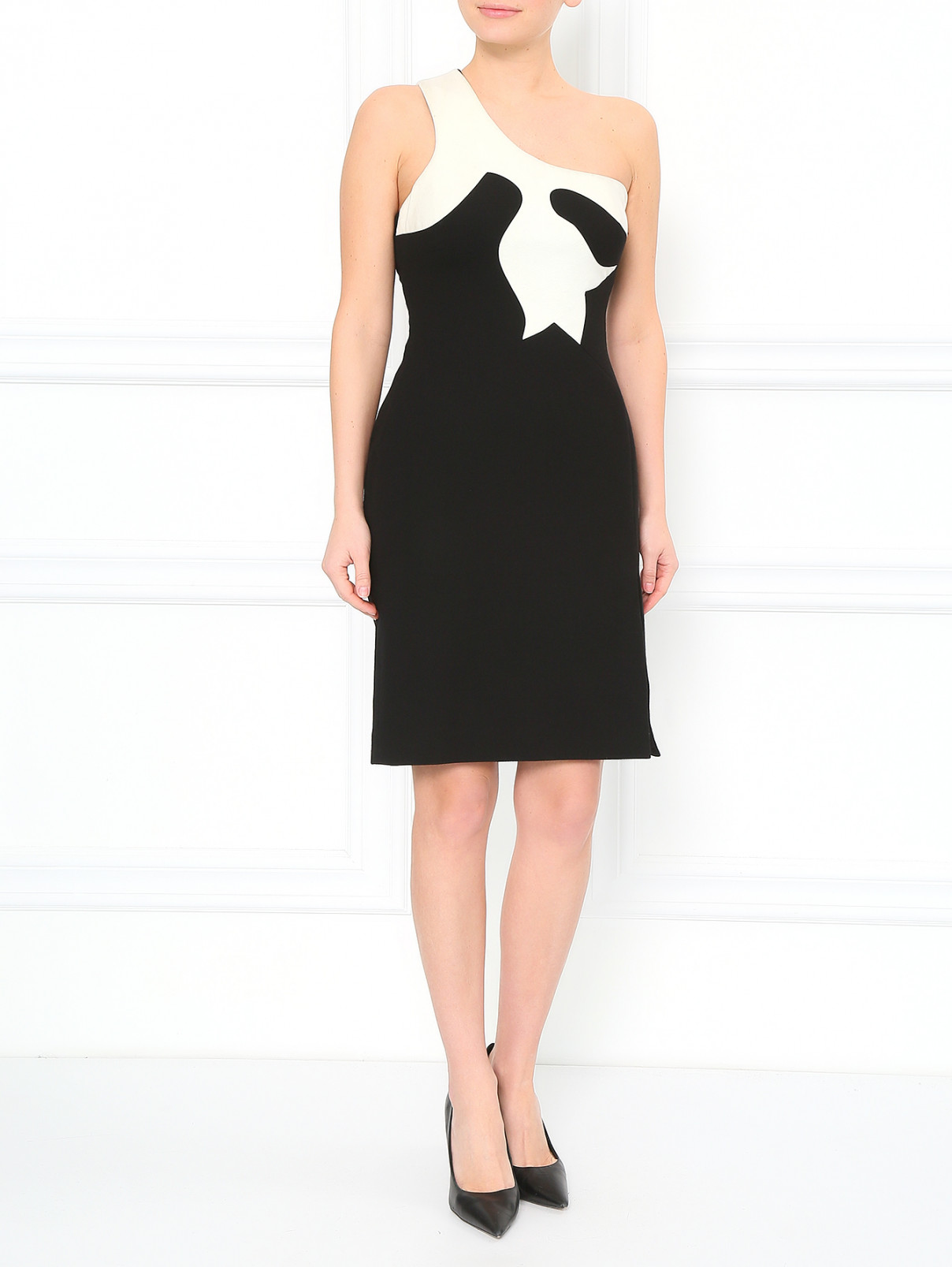 Платье из шерсти Versace 1969  –  Модель Общий вид  – Цвет:  Черный