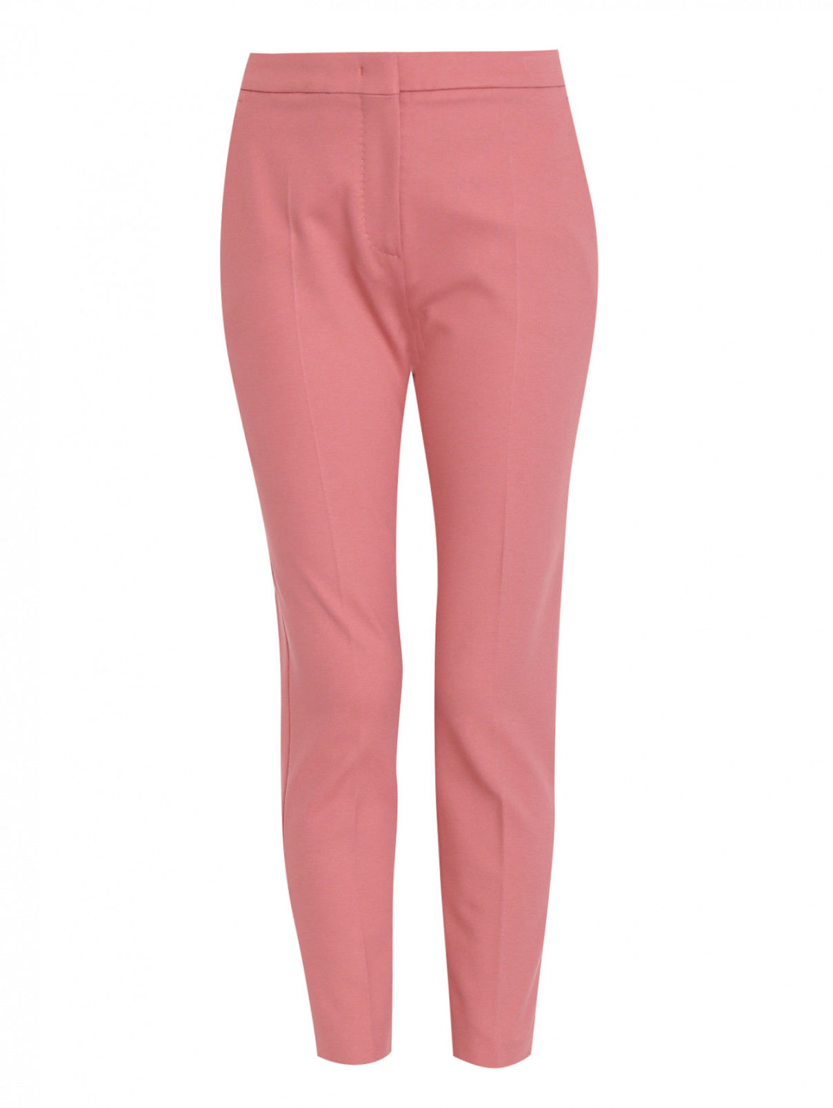 Брюки из вискозы с карманами Max Mara  –  Общий вид  – Цвет:  Розовый