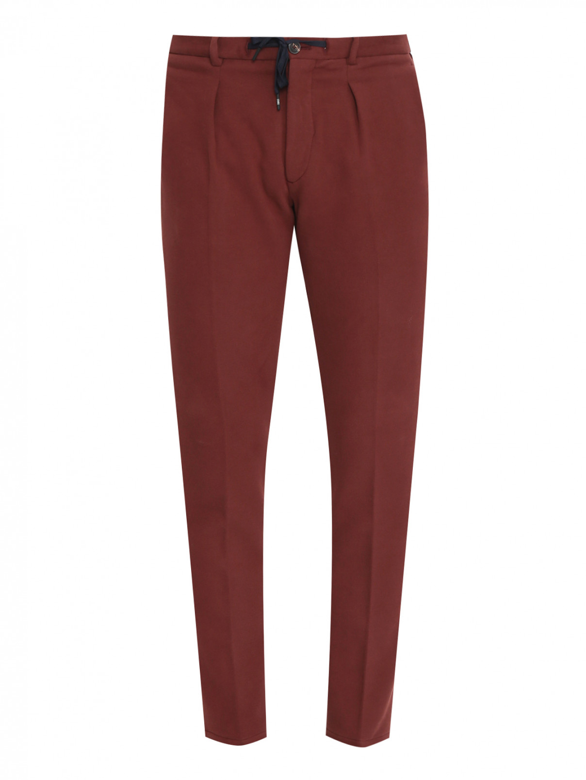 Трикотажные брюки из хлопка с карманами Circolo  –  Общий вид  – Цвет:  Красный