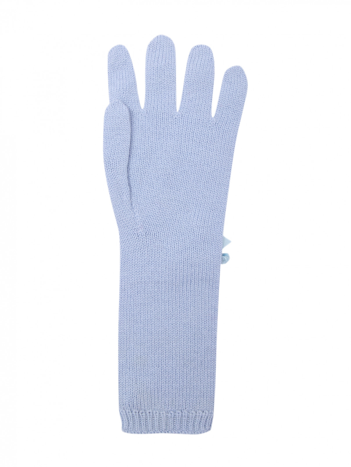 перчатки трикотажные из шерсти с декором IL Trenino  –  Обтравка1  – Цвет:  Синий