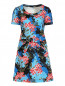 Платье-мини из хлопка  с цветочным узором Love Moschino  –  Общий вид