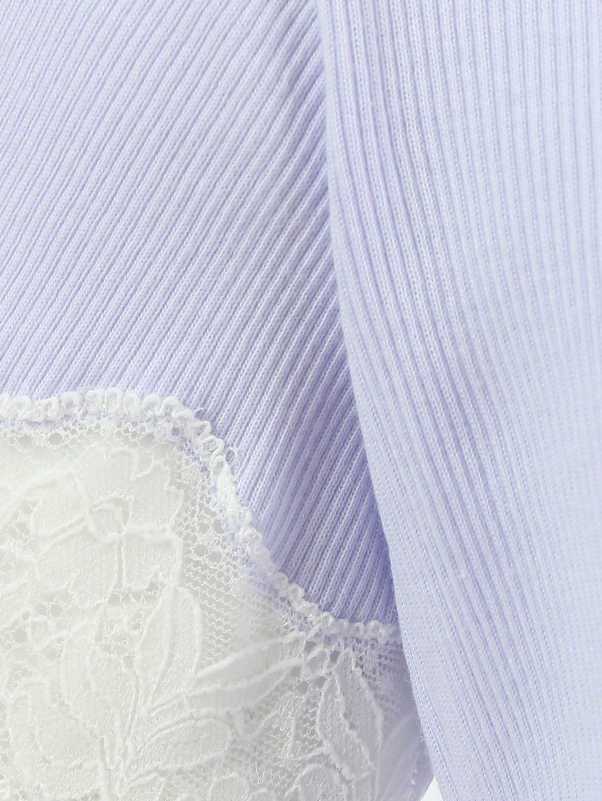 Сорочка из хлопка с отделкой кружевом Giottino  –  Деталь1  – Цвет:  Фиолетовый