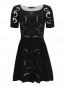 Платье из шелка с декоративной вышивкой и боковыми карманами Love Moschino  –  Общий вид