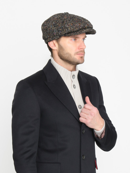 Кепка из шерсти с узором Stetson - МодельОбщийВид