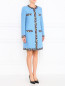 Пальто прямого кроя с контрастными вставками Moschino  –  Модель Общий вид