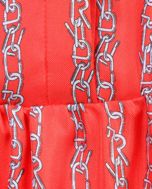 Платье из шелка с узором - Деталь