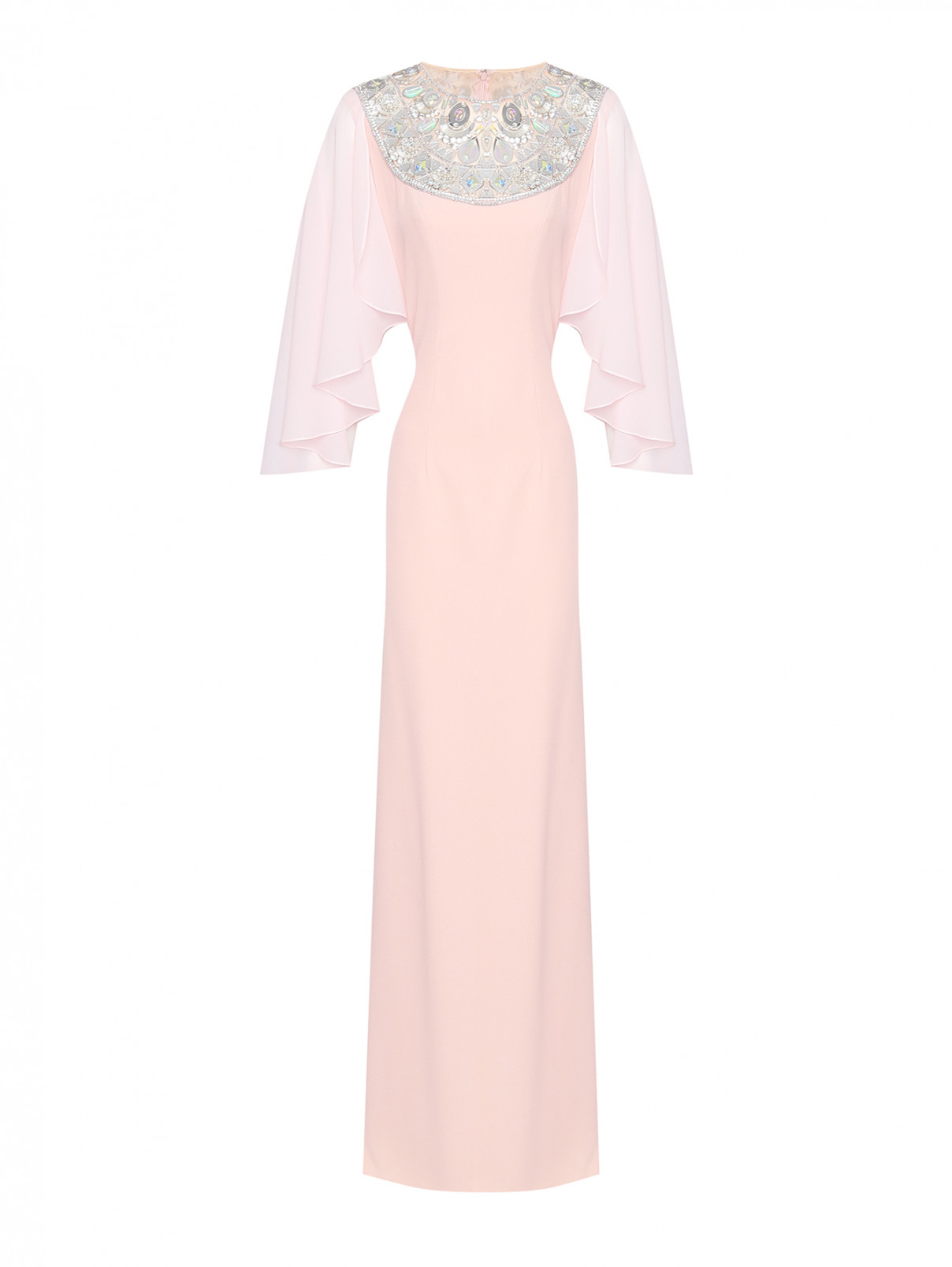 Платье, декорированное кристаллами Jenny Packham  –  Общий вид  – Цвет:  Розовый