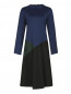 Платье-миди свободного фасона с контрастной отделкой Jil Sander  –  Общий вид