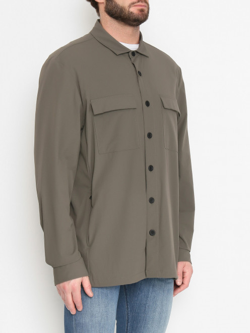 Куртка-рубашка с накладными карманами Boggi - МодельВерхНиз