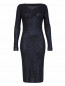 Платье из кашемира и шелка декорированное пайетками Donna Karan  –  Общий вид
