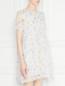 Платье из шелка с цветочным узором Dondup  –  МодельВерхНиз