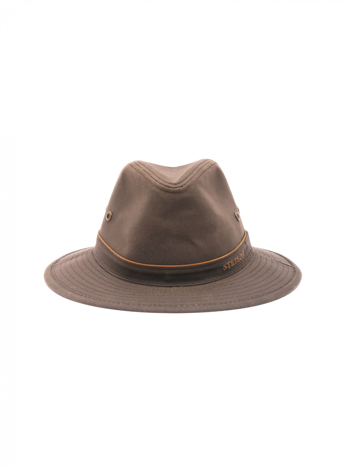 Шляпа из хлопка с вышивкой Stetson  –  Общий вид  – Цвет:  Зеленый