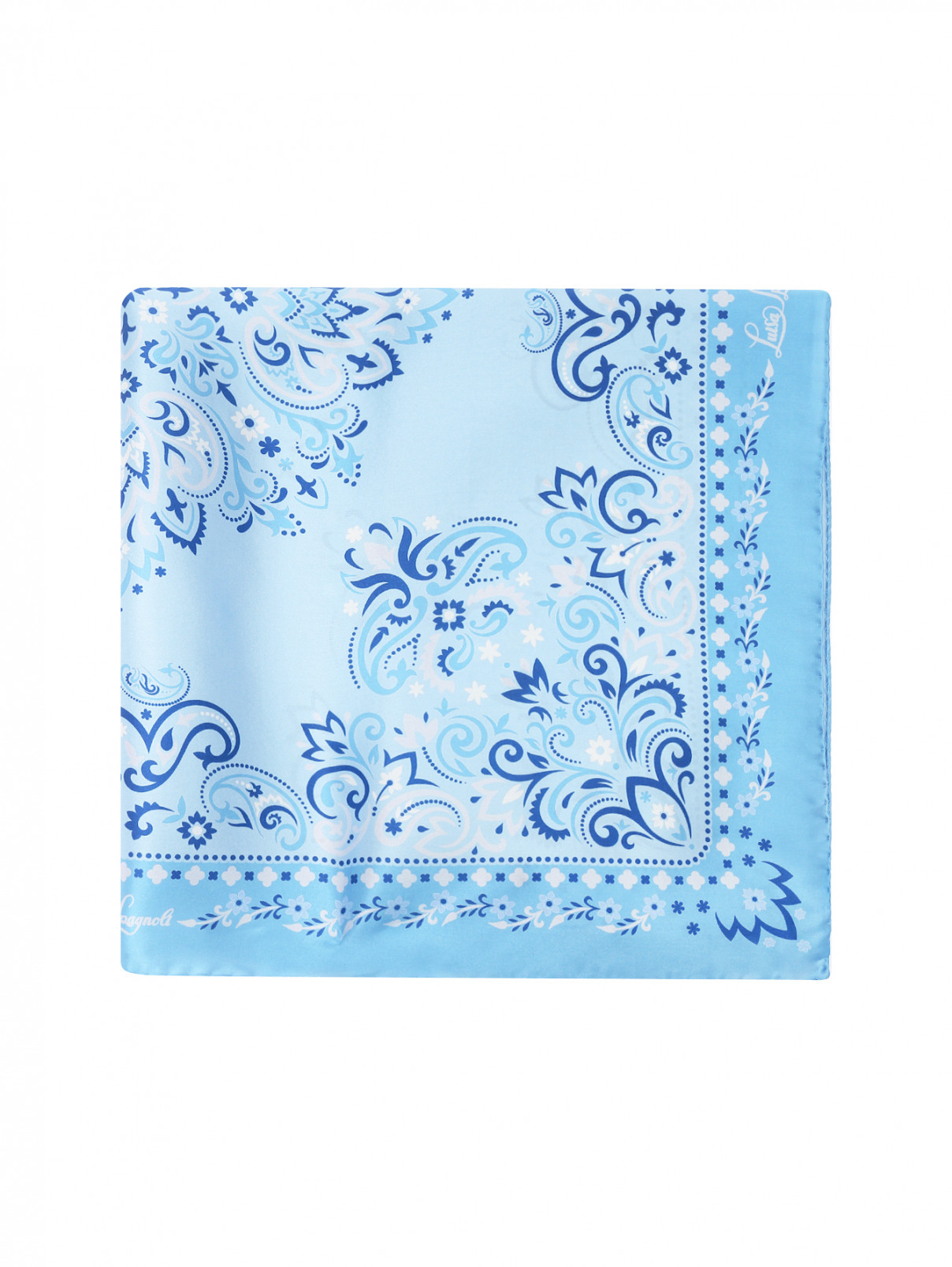 Шелковый платок с орнаментом Luisa Spagnoli  –  Общий вид  – Цвет:  Узор
