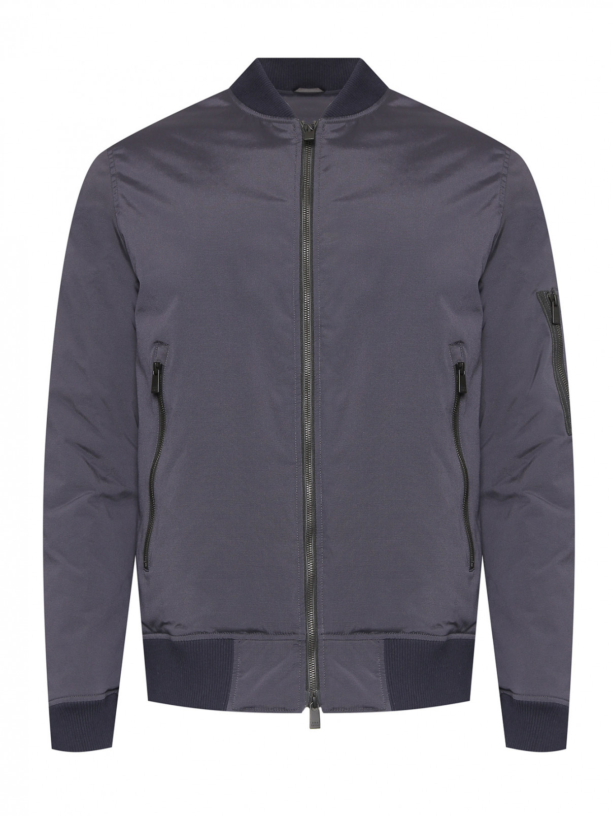 Пуховая куртка-бомбер с карманами Tatras  –  Общий вид  – Цвет:  Синий