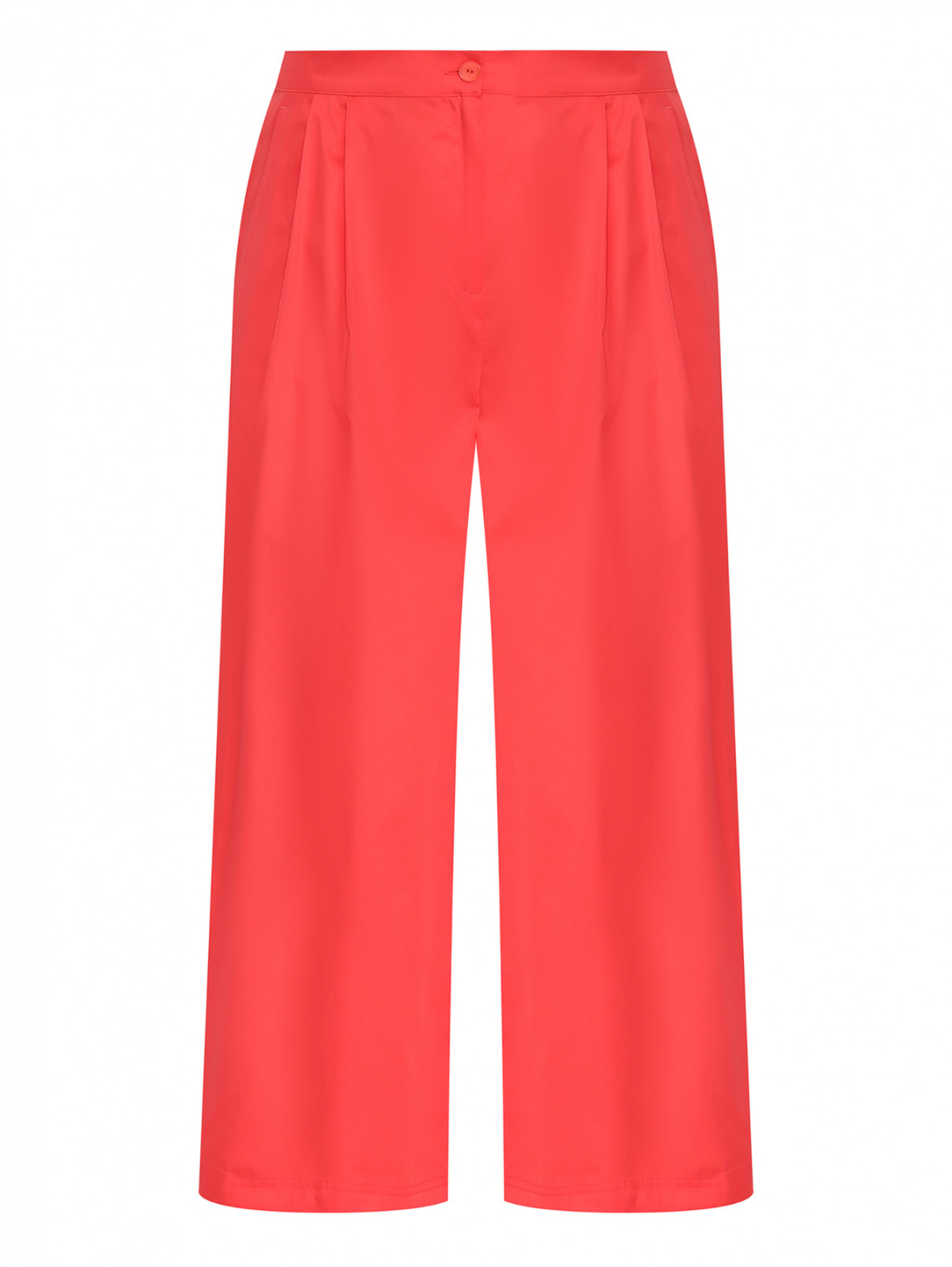 Свободные брюки из хлопка Marina Rinaldi  –  Общий вид  – Цвет:  Красный