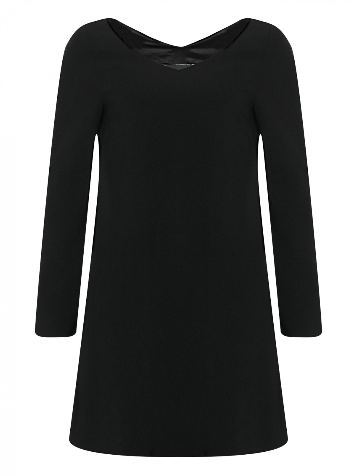 Платье-мини свободного кроя BOUTIQUE MOSCHINO  –  Общий вид  – Цвет:  Черный