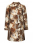 Пальто из смешанного шелка с цветочным узором Moschino  –  Общий вид