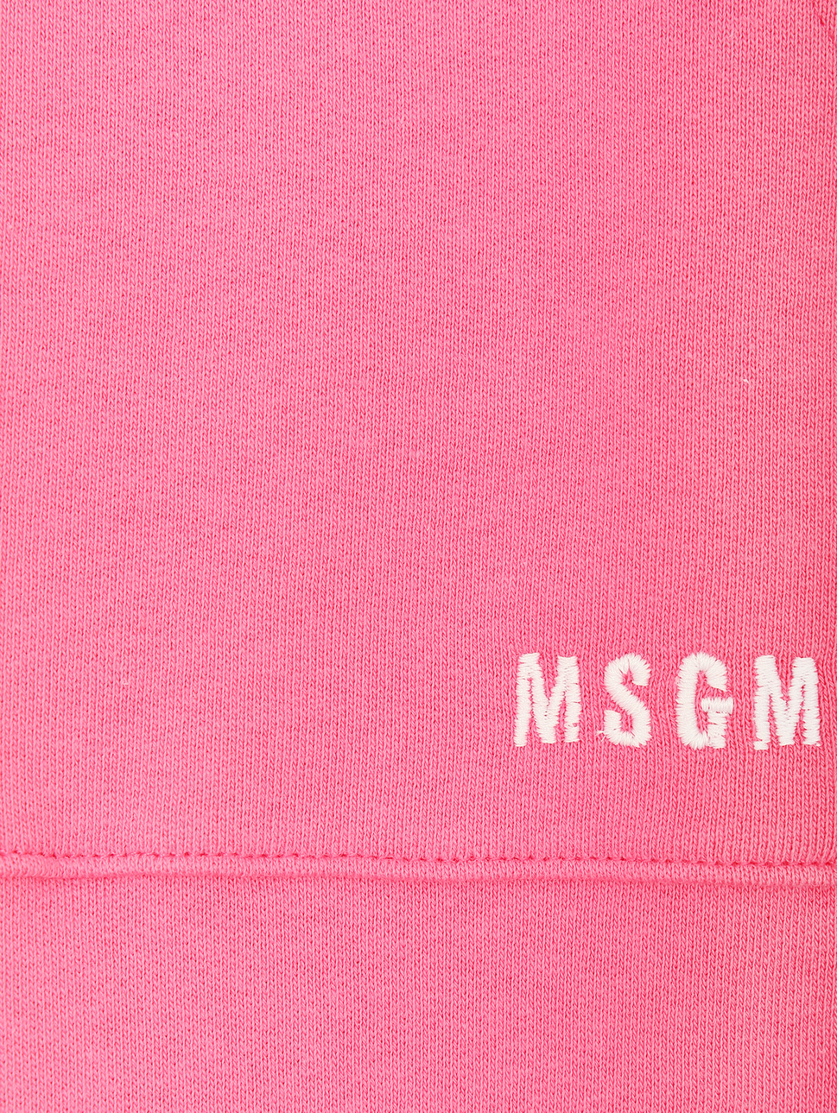 Трикотажные брюки с накладными карманами MSGM  –  Деталь1  – Цвет:  Розовый