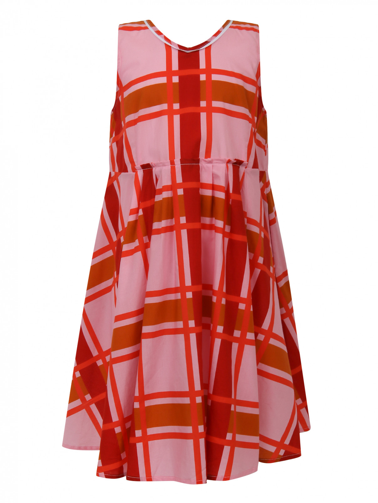 Платье из хлопка свободного кроя Marni  –  Общий вид  – Цвет:  Розовый