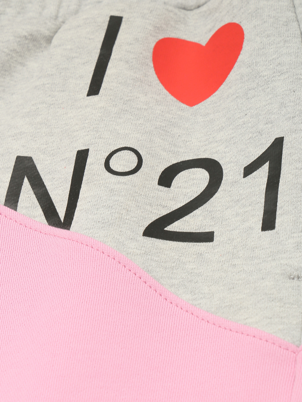 Брюки на резинке с принтом N21  –  Деталь  – Цвет:  Розовый