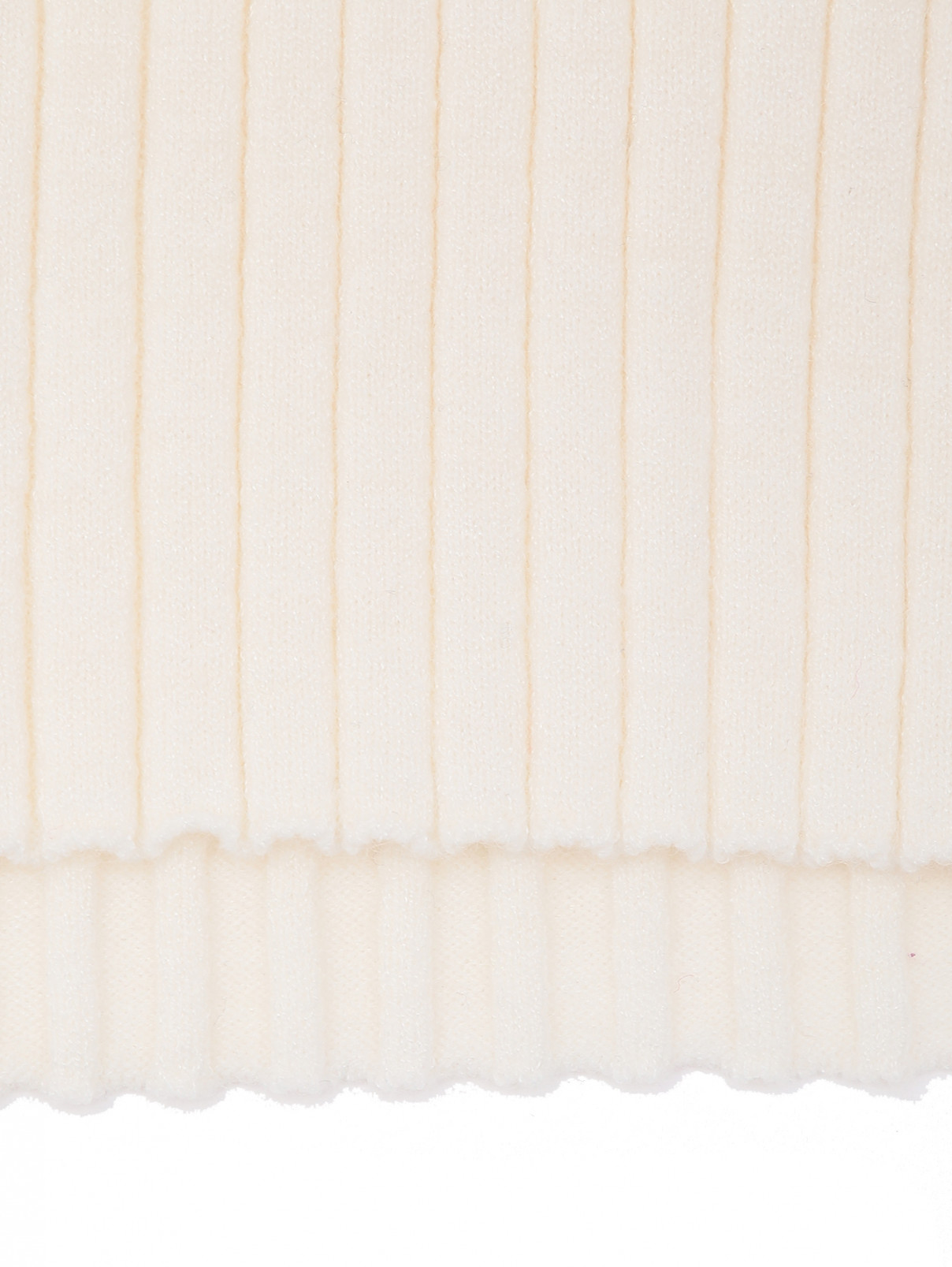 Водолазка из смешанной пряжи Aletta Couture  –  Деталь1  – Цвет:  Белый