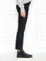Укороченные джинсы с декоративной шнуровкой Mo&Co  –  МодельВерхНиз2