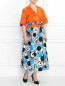 Платье-миди из хлопка с узором Marina Rinaldi  –  Модель Общий вид